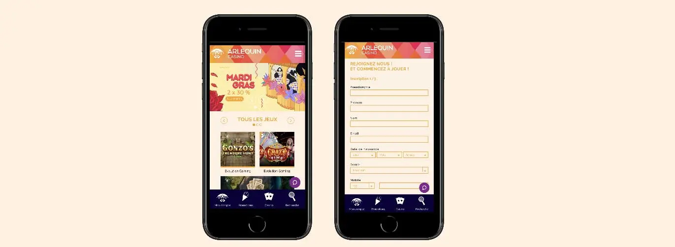 Création de compte et dépôt sur l’application mobile